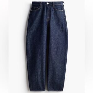 H&M high rise barrel leg jeans